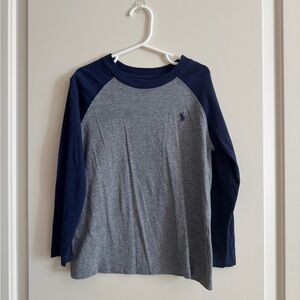 Polo by Ralph Lauren Blue and Gray Kids Long Sleeve Tee